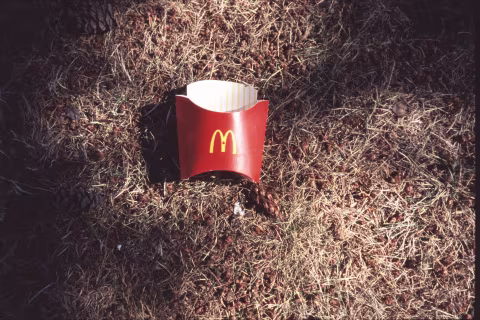 Note the graceful overexposure on the carton’s top-left. Shot on Minolta TC-1.