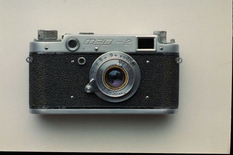 FED-2 with Industar-10 lens, a Soviet Leica copy.