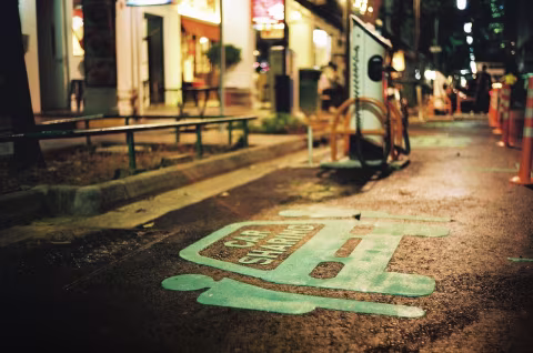 Car sharing is encouraged throughout the city to help with congestion caused by five-seat vehicles with a single person at the wheel.