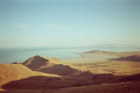 Frary Peak, Antelope Island, looking out towards White Rock Bay.