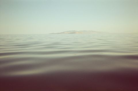 Fremont Island in the far distance.