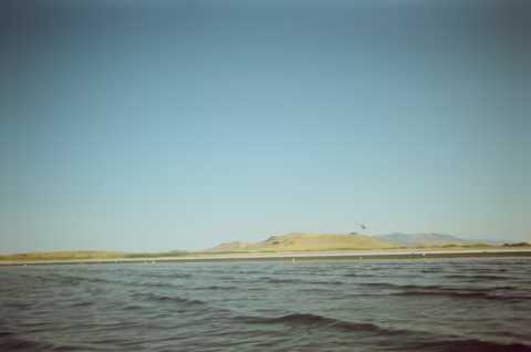 Making landfall on Fremont Island.
