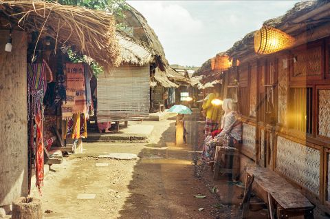 The alley in Sade Village. Captured on Kodak UltraMax 400.