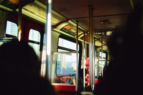 Mixed lighting with skin tones. 35mm Ektachrome E100 with Vitessa L3.