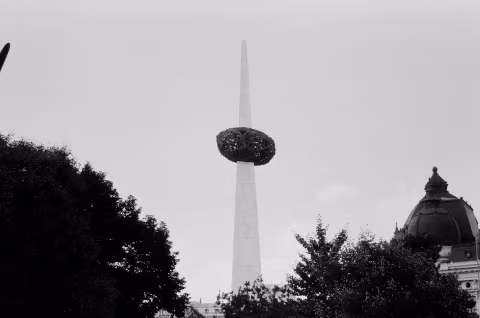 Revolution Square, Bucharest, Romania. Lomo Lady Grey 400.