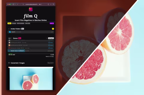 film Q web app in action.