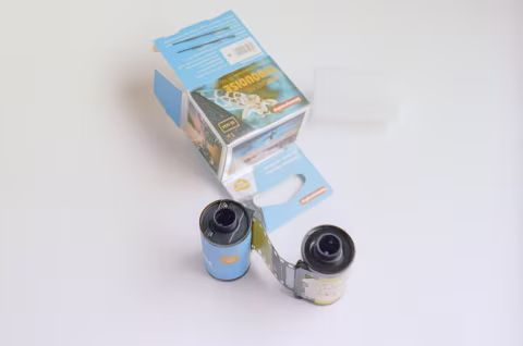 Redscaling or, in the case of Lomochrome Turquoise, bluescaling colour negative film means loading it inside-out into another film canister in complete darkness. This ensures that the emulsion side is facing away from the lens and the film layers are getting light exposure in reverse order, thus shifting colours towards the blue on Lomochrome Turoquoise.