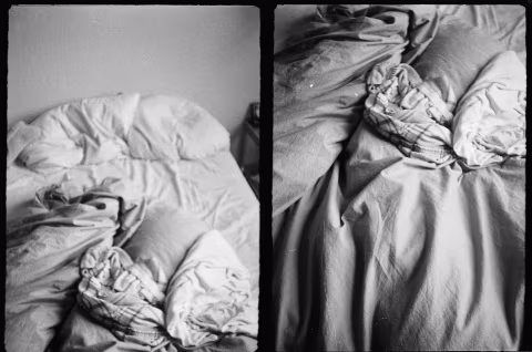Still a fake -self portrait. Appleton, Wisconsin. Chaika II. Kodak 400 TX.