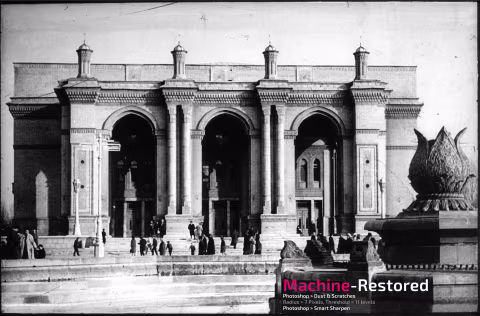 Damaged 35mm film slide scan fixed using Photoshop’s Dust & Scratches tool.