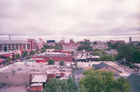 Overlooking the entire University of Oklahoma campus, 2018.