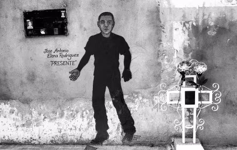 Memorial for Jose Rodriguez in Nogales Sonora, Mexico.