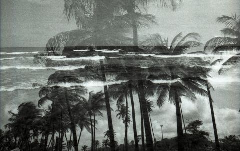 Double exposure. Mayaro beach, Trinidad.