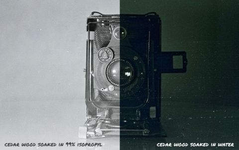 The benefit of ethanolic extraction with 99% isopropyl while preparing cedar wood-based film developer.