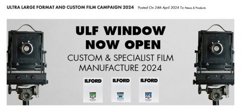 Ilford’s Ultra Large Format order window is now open until June 1.
From 127 HP5+ rolls to 20x24 sheets of FP4, Ilford…