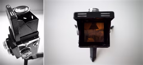 The beast, Yashica Mat twin lens reflex camera.