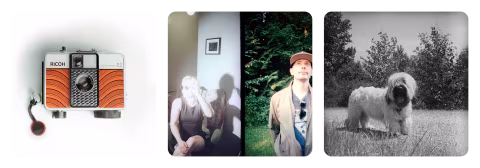 Ricoh Auto Half E2, a fully-mechanical half-frame point-and-shoot film camera.