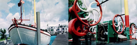 The entire set of photos above is courtesy of ORWO. The top image is from the latest emulsion going into production. Two images below are from an earlier test.