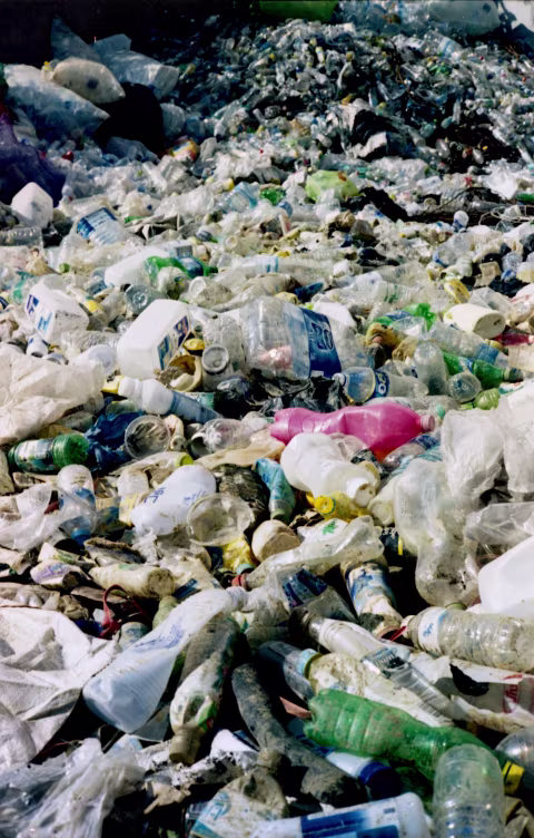 A large pile of plastic bottles at one of the ten (or so) junk yards in Chiang Mai.