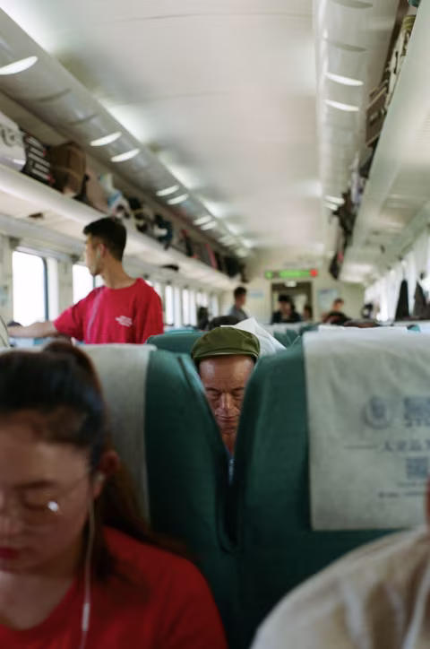 A scene from an eight-hour bus ride throughout China. At least I was able to snag a ticket for a seat, so I didn’t have to stand the whole way.