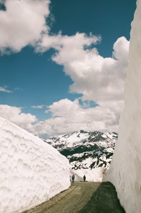 Even during the summer months, Whistler is abundant with snow.
