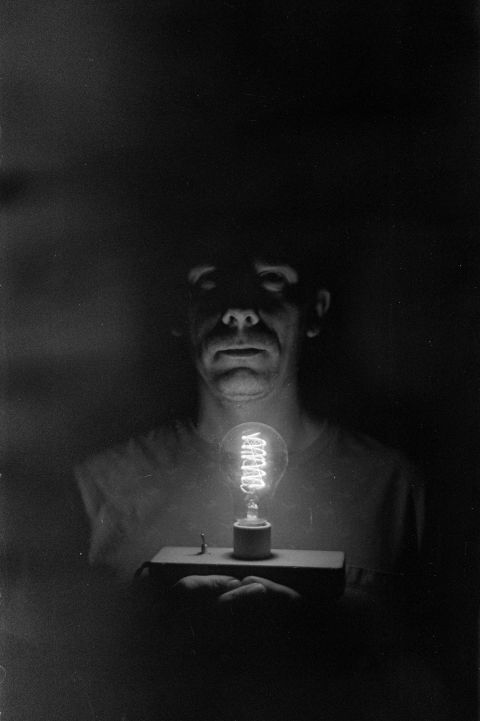 Yvonne’s portrait of me on HP5+ at box speed, developed in pig’s blood. If not for the smelly nature of it, the results are rather good.