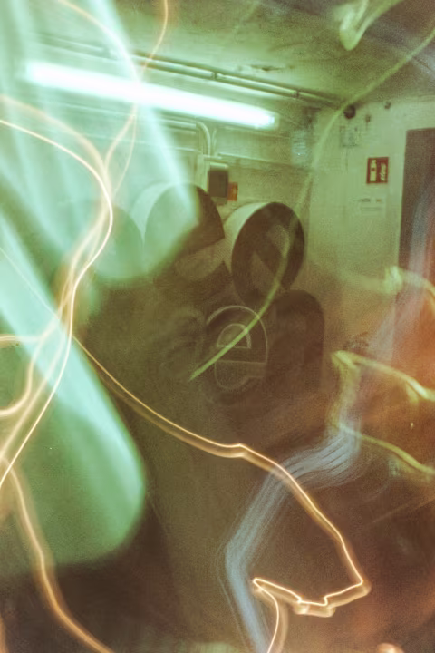 Accidental story: A surreal portal opens to an army of letter EEEs. Adox 100 (+ broken lens).