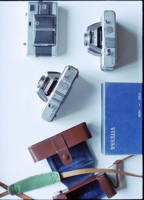 Voigtländer Vitessa A3 (top-left), A4 (top-right), and L2 (middle).