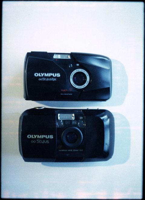 Olympus Mju II Stylus Epic (top) and Olympus Mju Infinity Stylus (bottom).