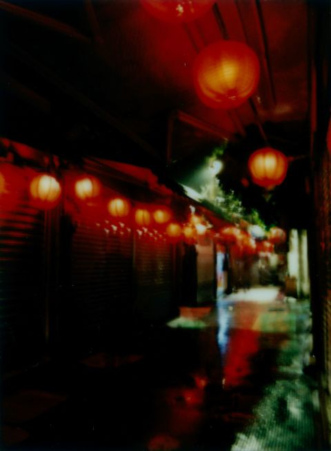 “Night Lanterns at Jiufen Market” - shot with Instax Mini 90.