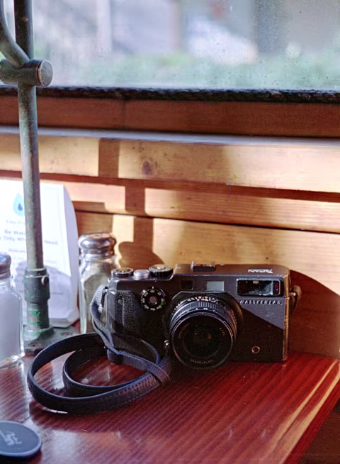 XPan in the field (Portra 800 with Olympus PEN FV).