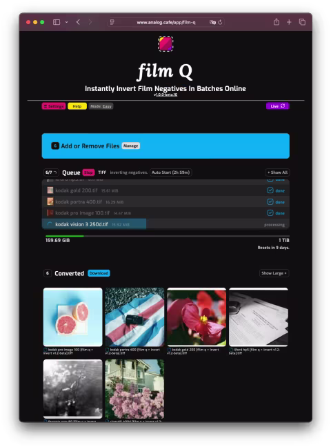 The updated film Q v1.0.0-beta.10 web app.