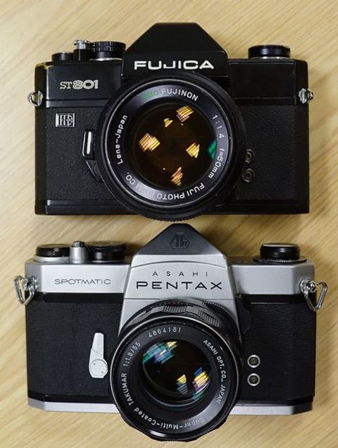 Fujica ST-801 ~$50 and Pentax Spotmatic F ~$50.