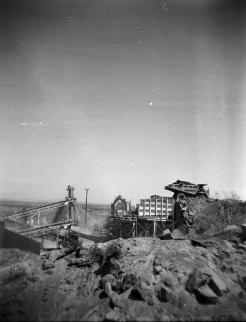 Refining/sorting area of the quarry.