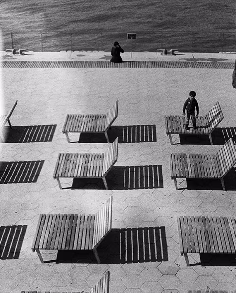 Benches. Seaside. New York. Olympus Pen FT, Kodak Tri-X.