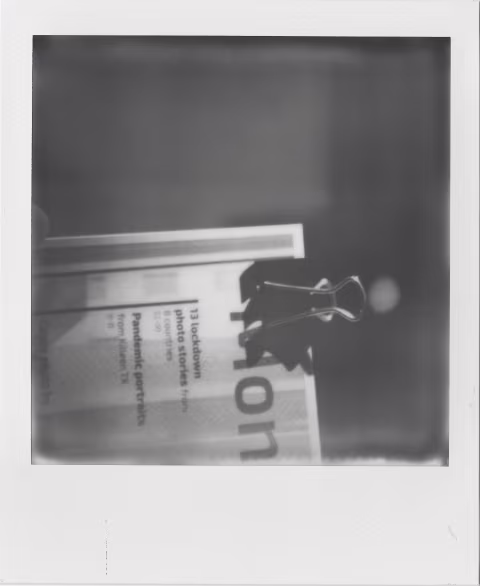 Figure 2. Paper clamps help keep the papers nicely stacked until stapled.