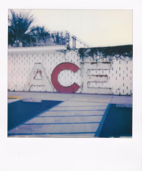 Ace Hotel in Palm Springs, California. Taken with a Polaroid 600 Camera and Polaroid Originals 600 Film