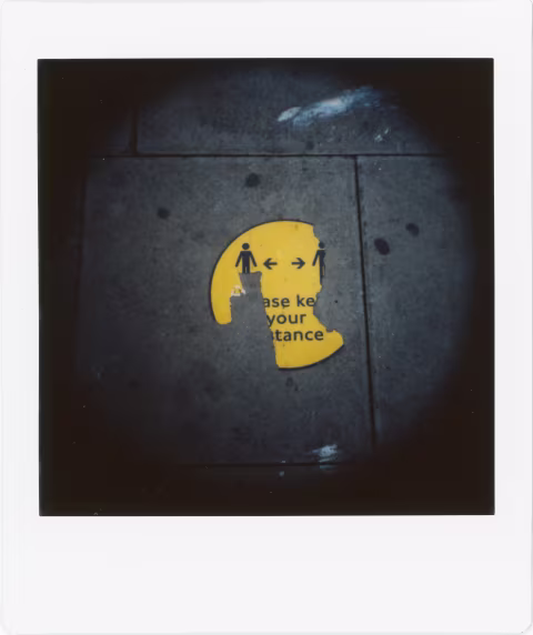Photograph 7: North London, (no longer required) signage on the pavement exposed to the elements.