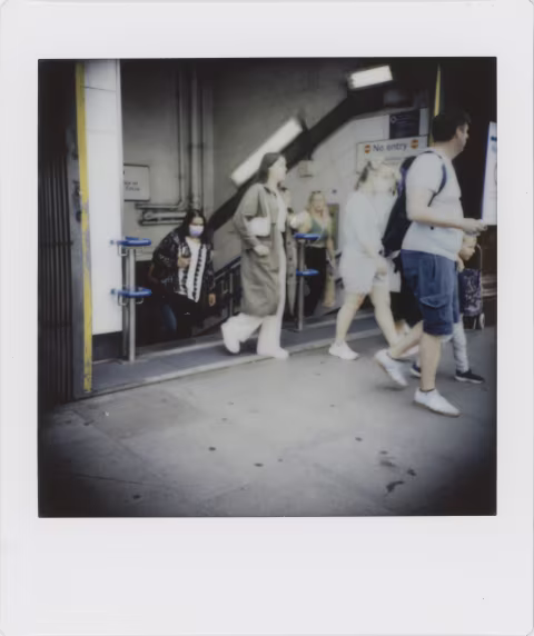 Photograph 2: Oxford Circus Underground Station, Sunday 1st. August 2021.