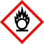 Flame over circle pictogram