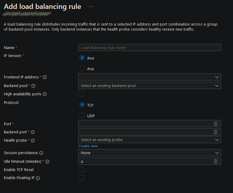 Azure Load Balancer - ajout d'une règle de redirection