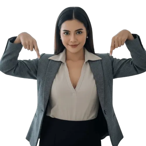Wanita Menunjuk Tombol