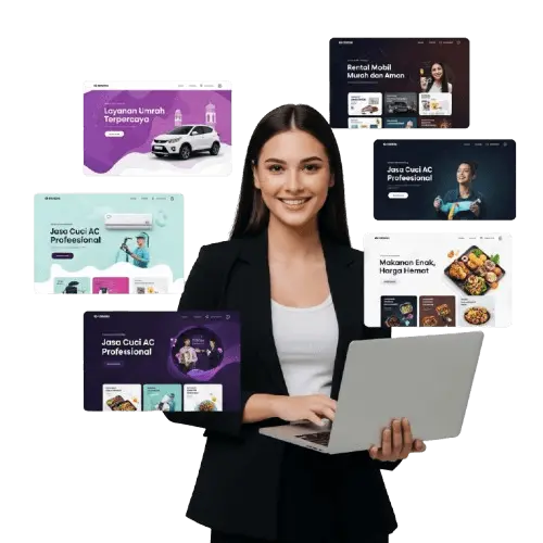 Wanita dan Contoh Landing Page