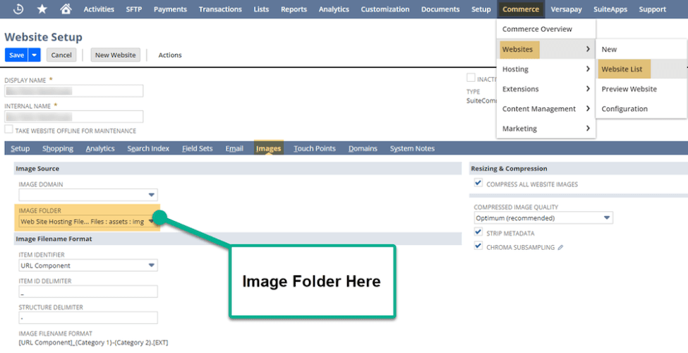 Website Setup Image Folder