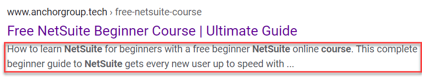SEO Meta Description
