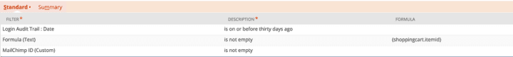 Default Search Criteria for AG Mailchimp.
