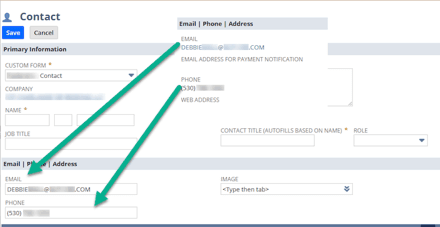  The contact form is prominently highlighted, drawing attention to its fields and submission button for user interaction.
