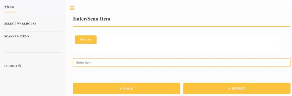 Enter Scan Physical Inventory Count