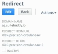 New SuiteCommerce redirect example page.
