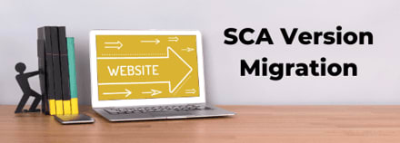 Diagram illustrating the process of migrating to a new version of SCA software, highlighting key steps and components.