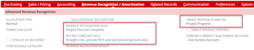 Revenue Recognition Amortization